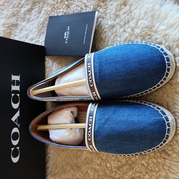 Adorable NWT IOB Coach Corrie Denim Espadrilles Slip-ons 💙 - Picture 5 of 16